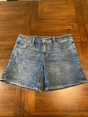 Lucky Brand Blue Denim Roll-Hem Jean Shorts
